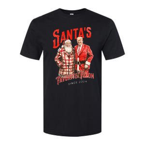 SantaS Favorite Felon Since 2024 Christmas Xmas Funny Trump Softstyle CVC T-Shirt