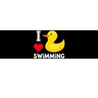 Swim For Funny I Love Swimming Duck Bumper Sticker