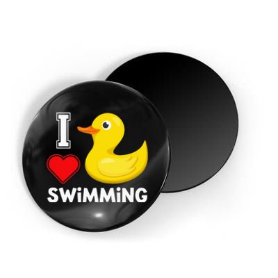 Swim For Funny I Love Swimming Duck Magnet