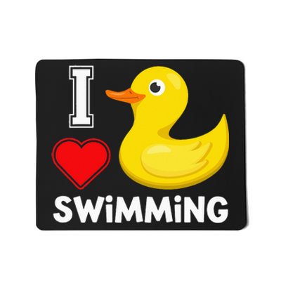 Swim For Funny I Love Swimming Duck Mousepad