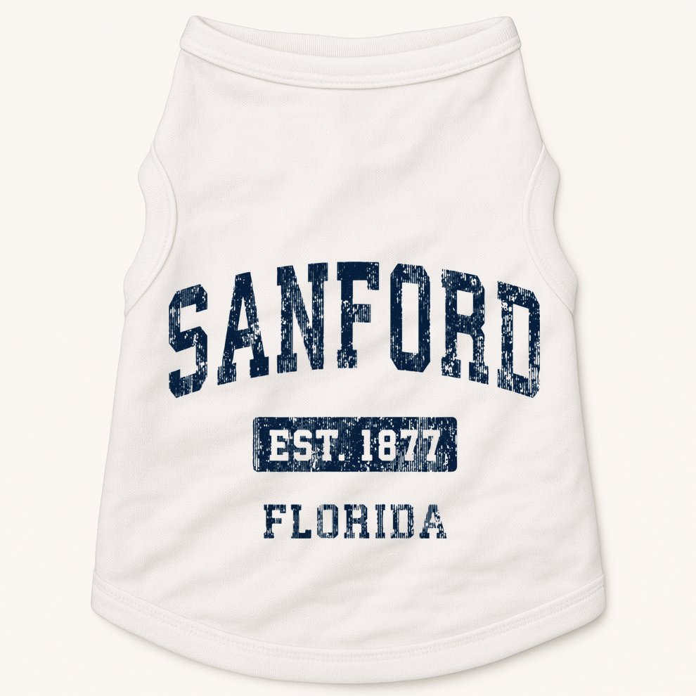 Sanford Florida Fl Vintage Sports Established Doggie Tank