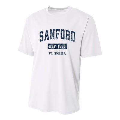 Sanford Florida Fl Vintage Sports Established Youth Performance Sprint T-Shirt