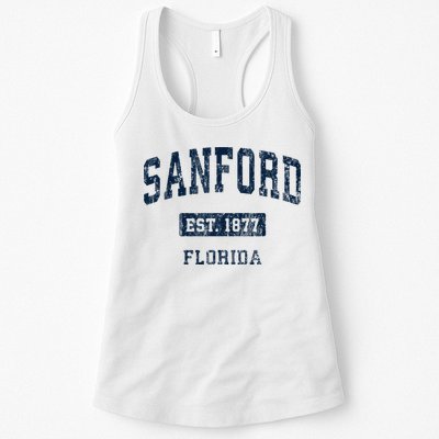 Sanford Florida Fl Vintage Sports Established Womens Tank Top