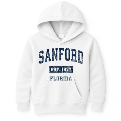 Sanford Florida Fl Vintage Sports Established Kids Hoodie