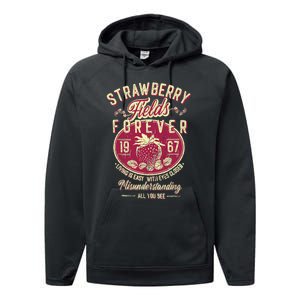 Strawberry Fields Forever Gift For Music Lovers Performance Fleece Hoodie