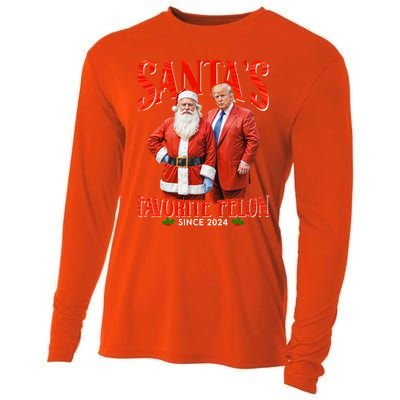 SantaS Favorite Felon Since 2024 Christmas Xmas Funny Trump Gift Cooling Performance Long Sleeve Crew