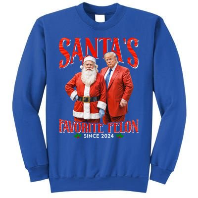 SantaS Favorite Felon Since 2024 Christmas Xmas Funny Trump Gift Sweatshirt