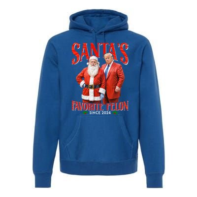 SantaS Favorite Felon Since 2024 Christmas Xmas Funny Trump Gift Premium Hoodie