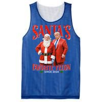 SantaS Favorite Felon Since 2024 Christmas Xmas Funny Trump Gift Mesh Reversible Basketball Jersey Tank