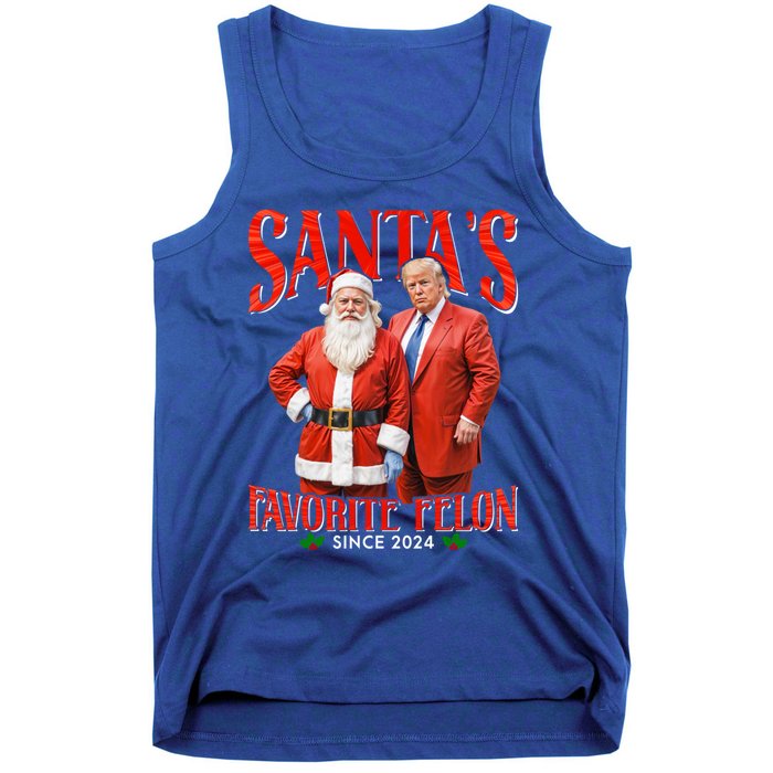 SantaS Favorite Felon Since 2024 Christmas Xmas Funny Trump Gift Tank Top