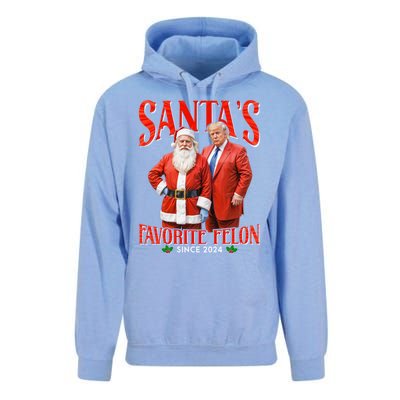 SantaS Favorite Felon Since 2024 Christmas Xmas Funny Trump Gift Unisex Surf Hoodie