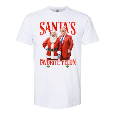 SantaS Favorite Felon Since 2024 Christmas Xmas Funny Trump Gift Softstyle CVC T-Shirt