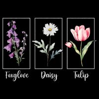Subtle Floral Foxglove Daisy Tulip Flowers Women Sweatshirt