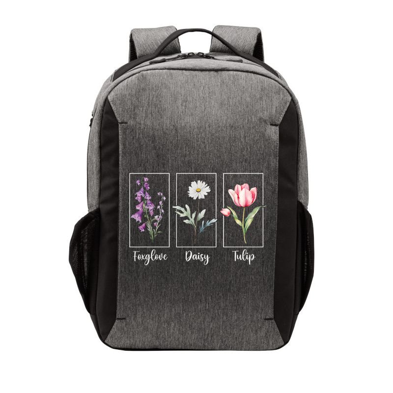 Subtle Floral Foxglove Daisy Tulip Flowers Women Vector Backpack
