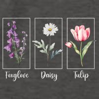 Subtle Floral Foxglove Daisy Tulip Flowers Women Vector Backpack