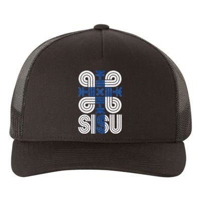 Sisu Finnish Flag Suomi Finland Protection Symbol Rune Yupoong Adult 5-Panel Trucker Hat