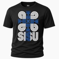 Sisu Finnish Flag Suomi Finland Protection Symbol Rune Cooling Performance Crew T-Shirt