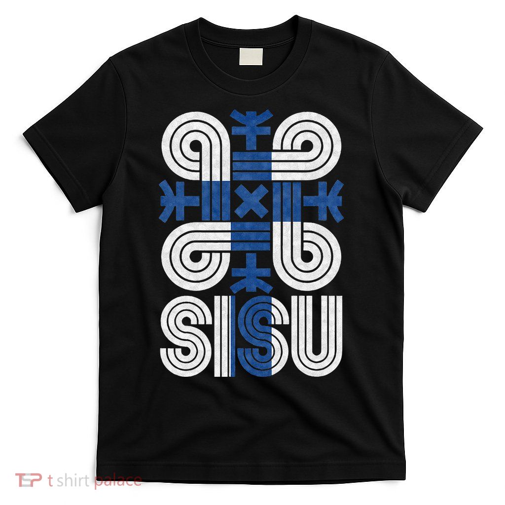 Sisu Finnish Flag Suomi Finland Protection Symbol Rune T-Shirt