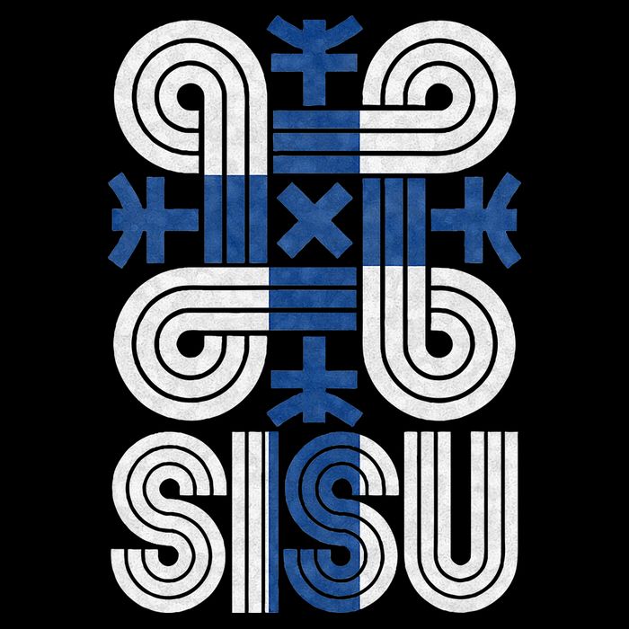 Sisu Finnish Flag Suomi Finland Protection Symbol Rune Drawstring Bag