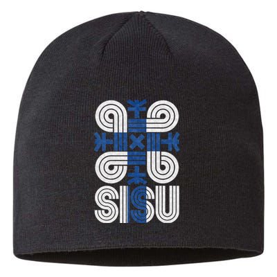 Sisu Finnish Flag Suomi Finland Protection Symbol Rune Sustainable Beanie