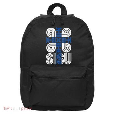 Sisu Finnish Flag Suomi Finland Protection Symbol Rune 16 in Basic Backpack