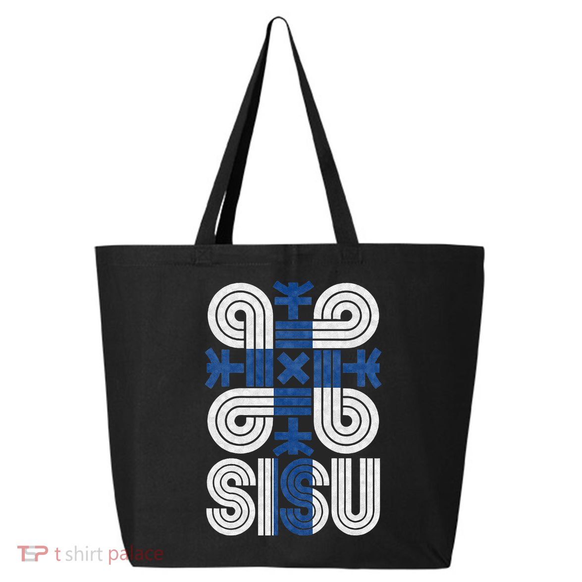 Sisu Finnish Flag Suomi Finland Protection Symbol Rune 25L Jumbo Tote