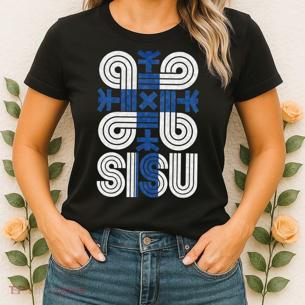 Sisu Finnish Flag Suomi Finland Protection Symbol Rune Womens T-Shirt