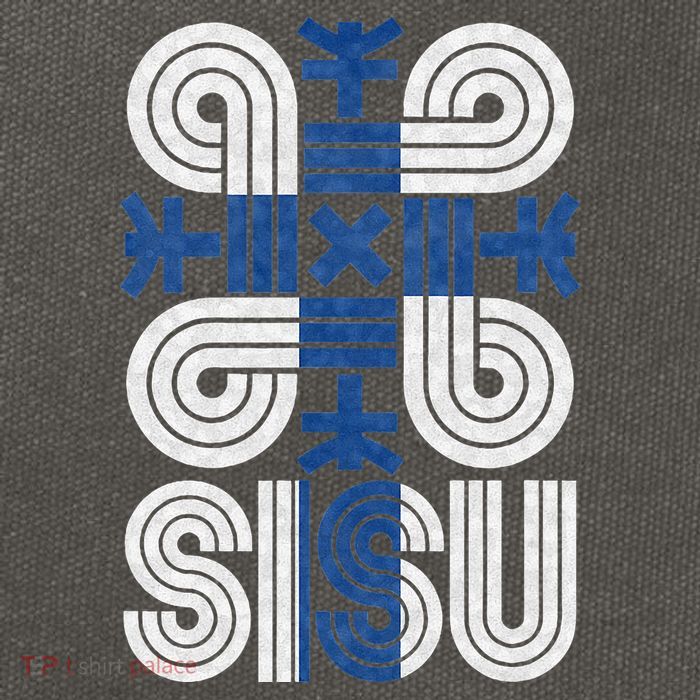 Sisu Finnish Flag Suomi Finland Protection Symbol Rune Cotton Canvas Backpack
