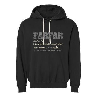 Swedish Farfar Funny Definition Grandpa Garment-Dyed Fleece Hoodie