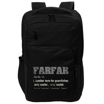 Swedish Farfar Funny Definition Grandpa Impact Tech Backpack