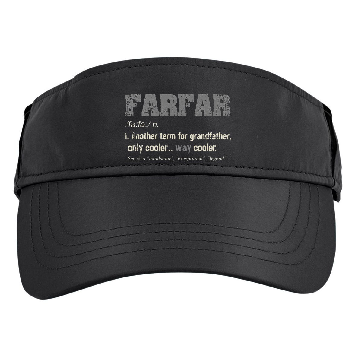 Swedish Farfar Funny Definition Grandpa Adult Drive Performance Visor