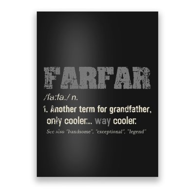Swedish Farfar Funny Definition Grandpa Poster