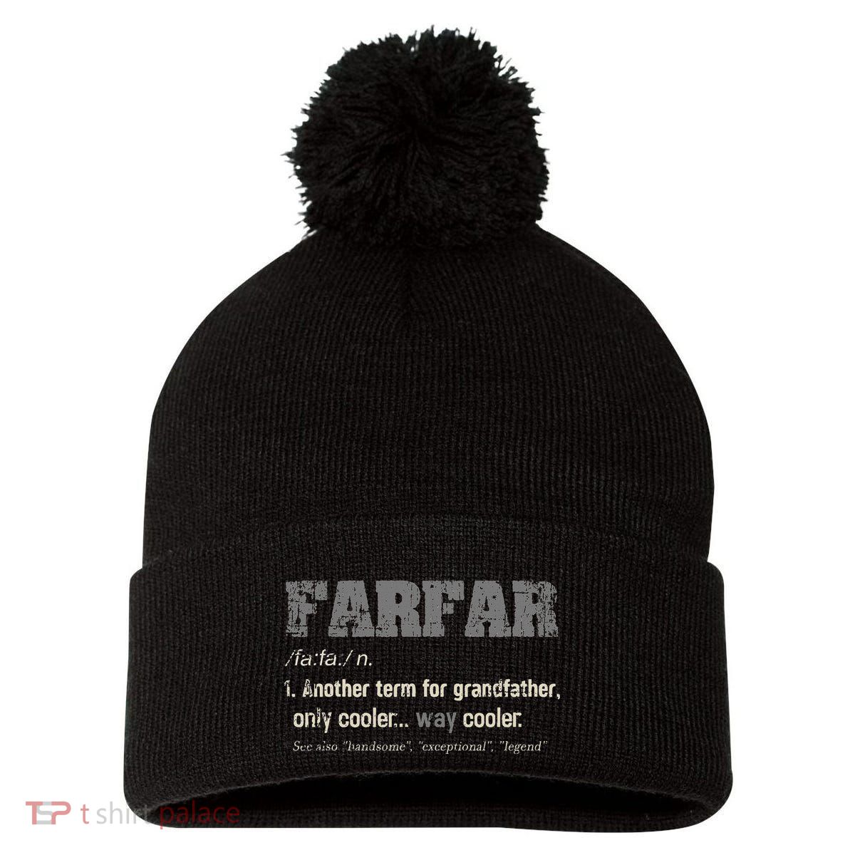 Swedish Farfar Funny Definition Grandpa Pom Pom 12in Knit Beanie