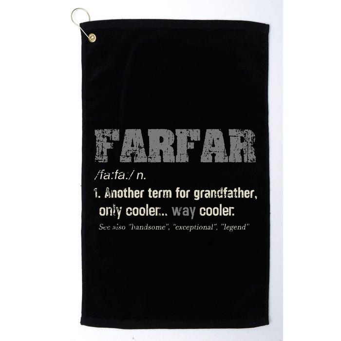 Swedish Farfar Funny Definition Grandpa Golf Towel