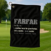 Swedish Farfar Funny Definition Grandpa Golf Towel