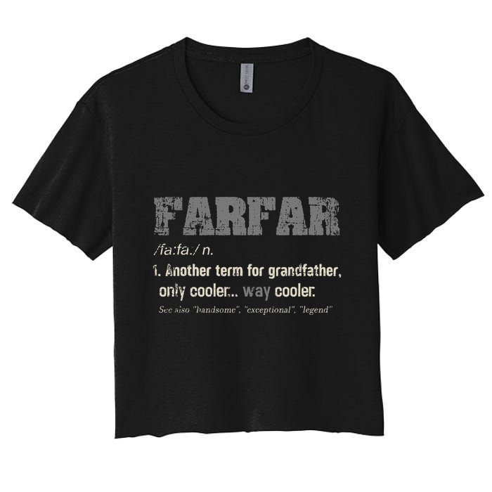 Swedish Farfar Funny Definition Grandpa Women's Crop Top Tee