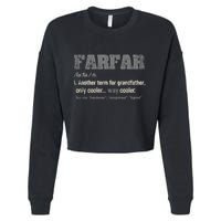 Swedish Farfar Funny Definition Grandpa Cropped Pullover Crew
