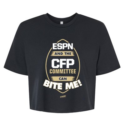 Smack Florida Football Espn And The Cfp Committee Can Bite Me Bella+Canvas Jersey Crop Tee