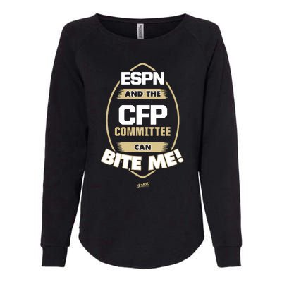 Smack Florida Football Espn And The Cfp Committee Can Bite Me Womens California Wash Sweatshirt