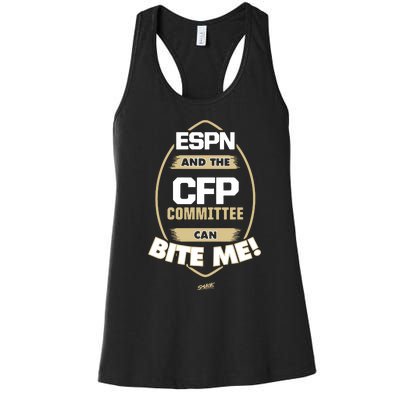 Smack Florida Football Espn And The Cfp Committee Can Bite Me Women's Racerback Tank