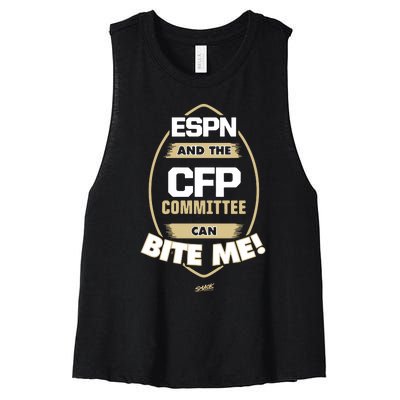 Smack Florida Football Espn And The Cfp Committee Can Bite Me Women's Racerback Cropped Tank