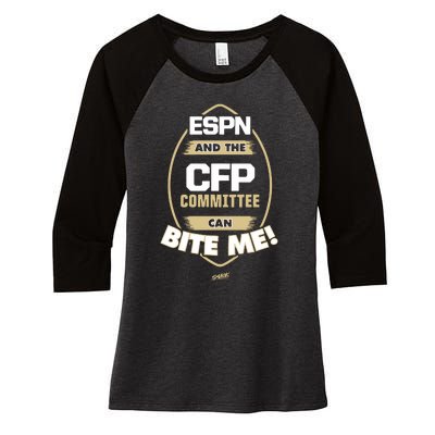 Smack Florida Football Espn And The Cfp Committee Can Bite Me Women's Tri-Blend 3/4-Sleeve Raglan Shirt