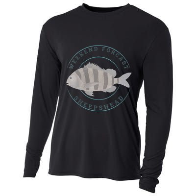 Sheepshead Fishing Fisherman Design Cooling Performance Long Sleeve Crew