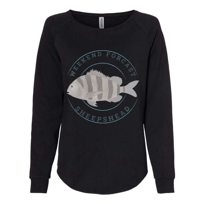 Sheepshead Fishing Fisherman Design Womens California Wash Sweatshirt