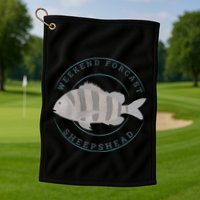 Sheepshead Fishing Fisherman Design Golf Towel