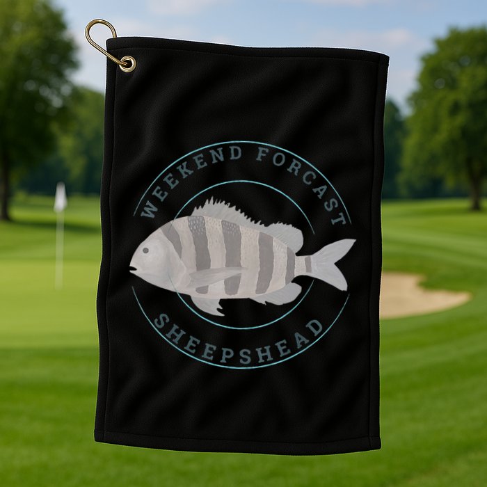 Sheepshead Fishing Fisherman Design Golf Towel