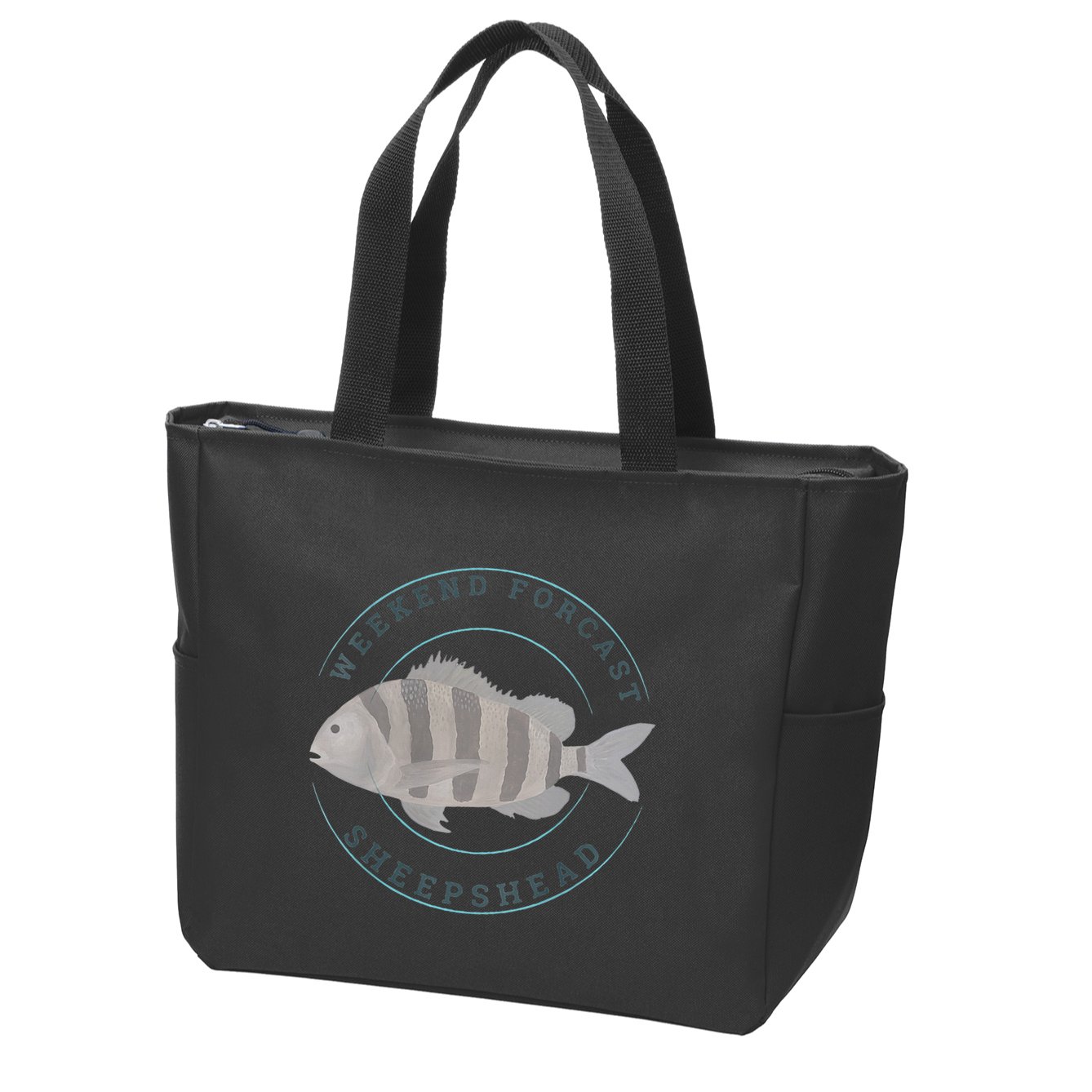 Sheepshead Fishing Fisherman Design Zip Tote Bag