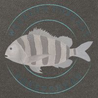 Sheepshead Fishing Fisherman Design Cotton Canvas Backpack