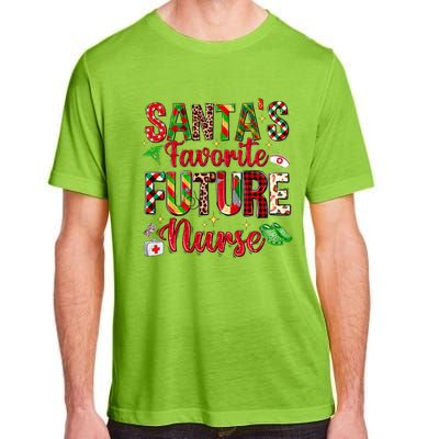 SantaS Favorite Future Nurse Buffalo Plaid Christmas Gift Adult ChromaSoft Performance T-Shirt