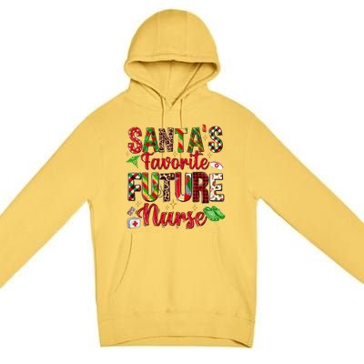 SantaS Favorite Future Nurse Buffalo Plaid Christmas Gift Premium Pullover Hoodie